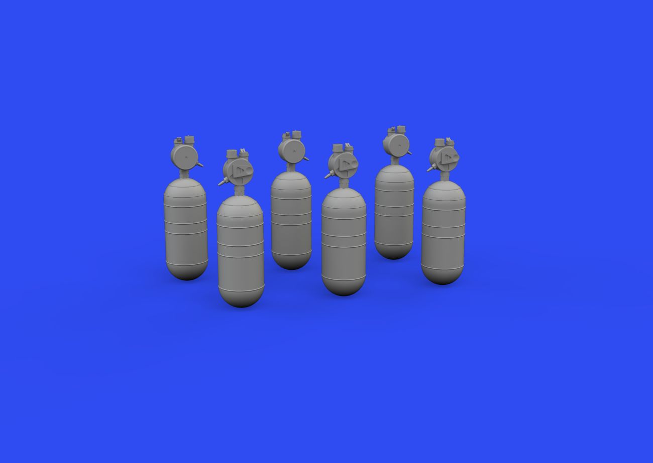 1:48 WWII USAAF oxygen cylinder A-6 3D PRINTED