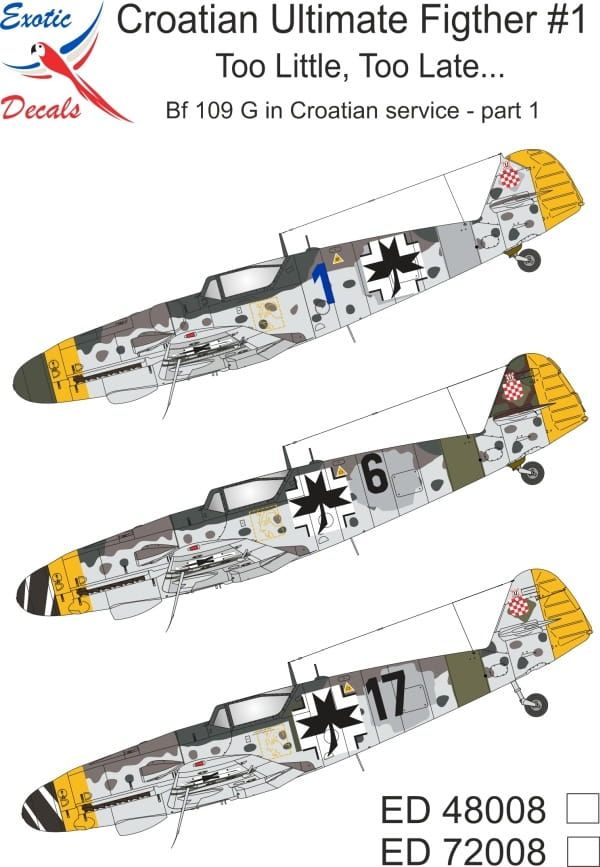 1:48 Croatian Ultimate Fighter #1 Too Little, Too Late... BF 109 G in Croatian Service - Part 1