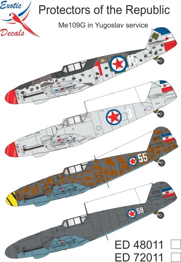 1:48 Protectors of the Republic ME 109G in Yugoslav Service