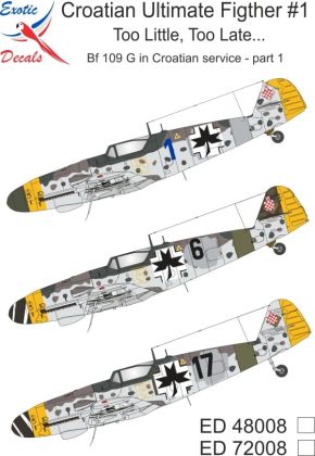 1:72 Croatian Ultimate Fighter #1 Too Little, Too Late... BF 109 G in Croatian Service - Part 1