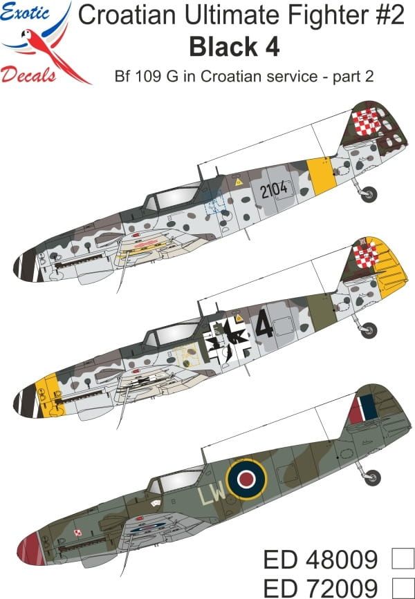 1:72 Croatian Ultimate Fighter #2 Black 4 BF 109 G in Croatian Service - Part 2