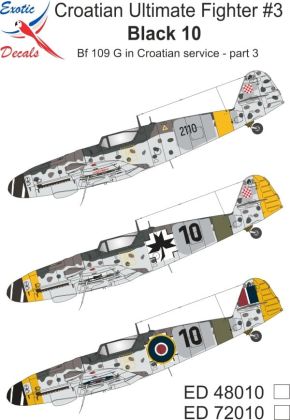 1:72 Croatian Ultimate Fighter #3 Black 10 BF 109 G in Croatian Service - Part 3