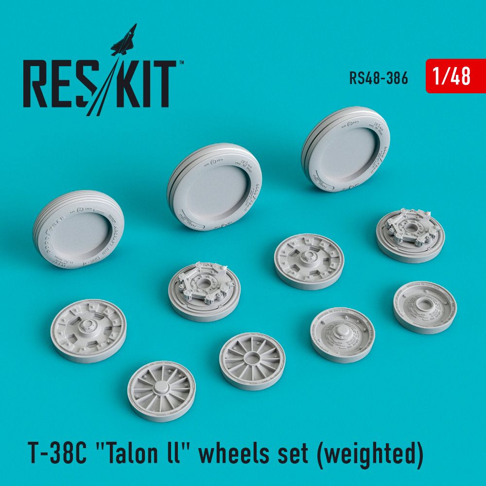 1:48 Northrop T-38C Talon ll wheels set (weighted)