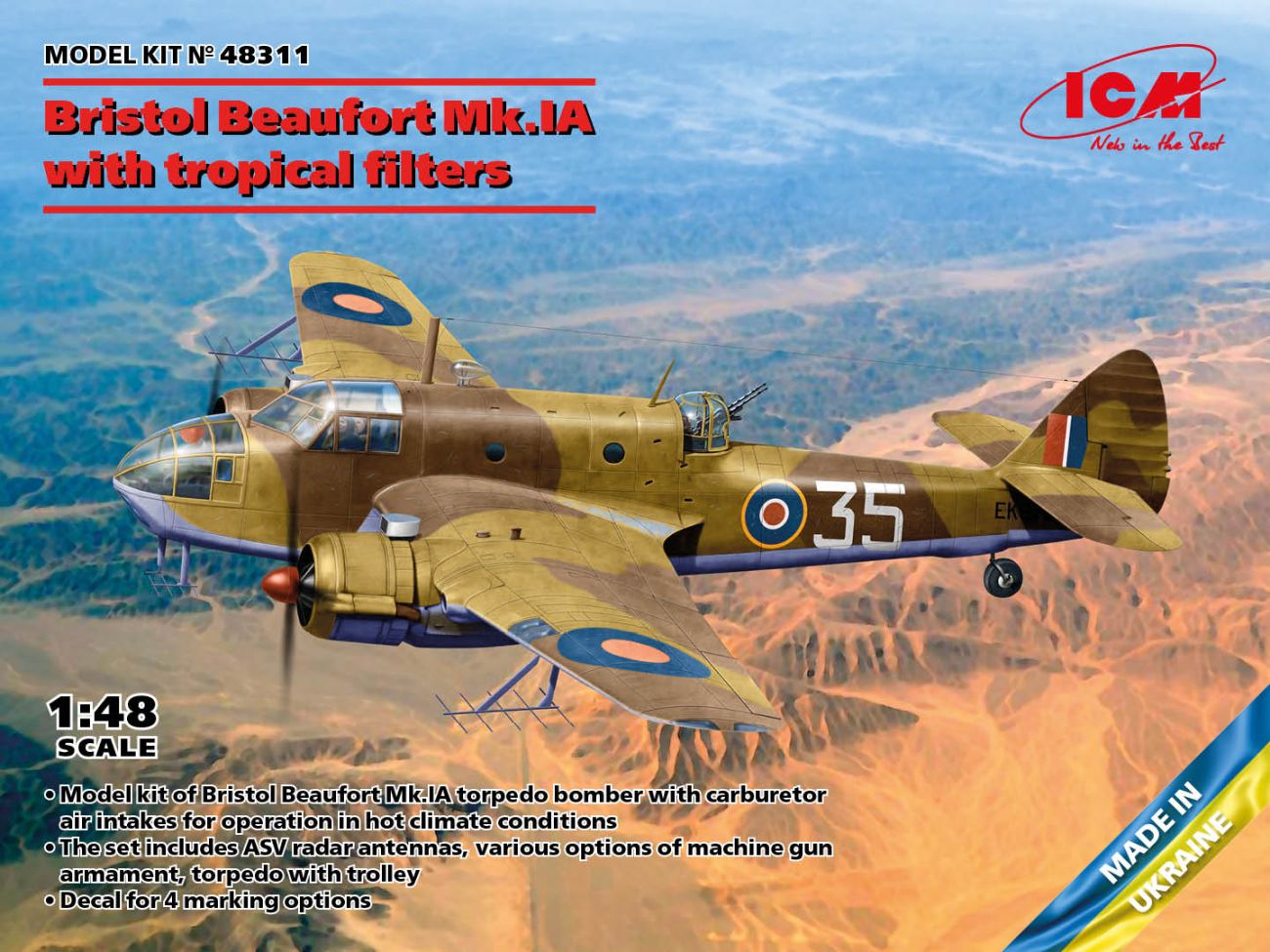 1:48 Bristol Beaufort Mk.IA w/Tropical filter