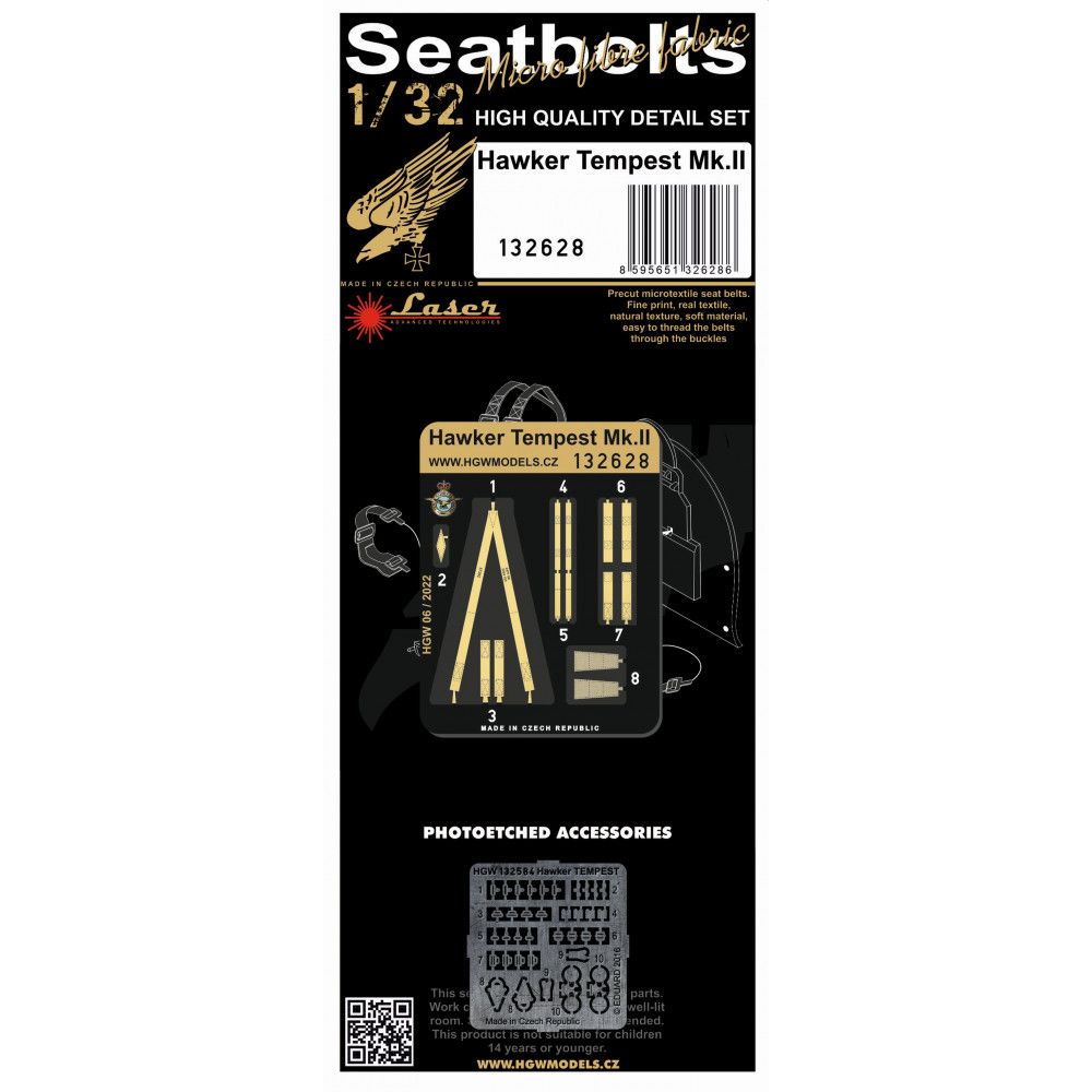 1:32 HAWKER TEMPEST MK.II - SEATBELTS