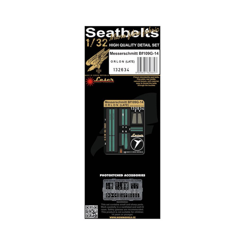1:32 BF109G-14 - ORLON SEATBELTS