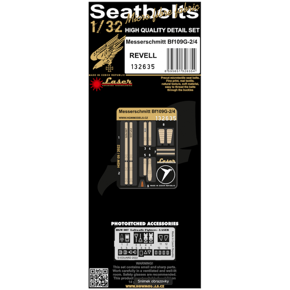 1:32 BF109G-2/4 - SEATBELTS