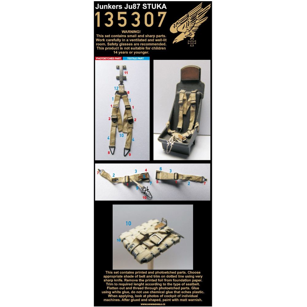 1:35 JUNKERS JU87 STUKA - SEATBELTS