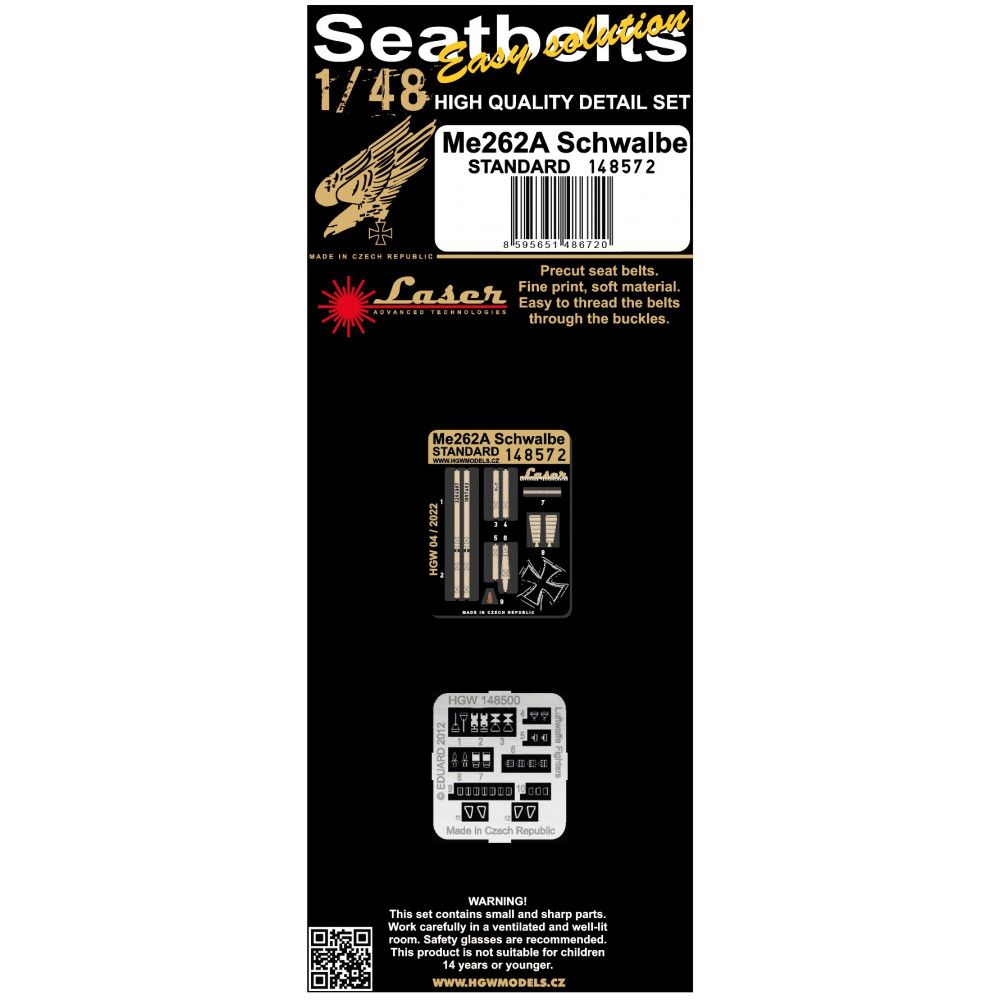 1:48 ME262A SCHWALBE (STANDARD) - SEATBELTS