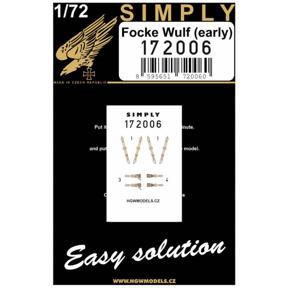 1:72 FOCKE-WULF (EARLY) - SEATBELTS