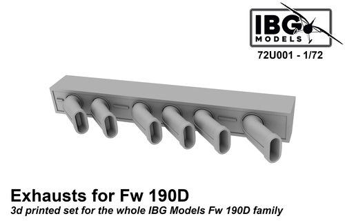 1:72 Exhausts for Fw 190D family (IBG)