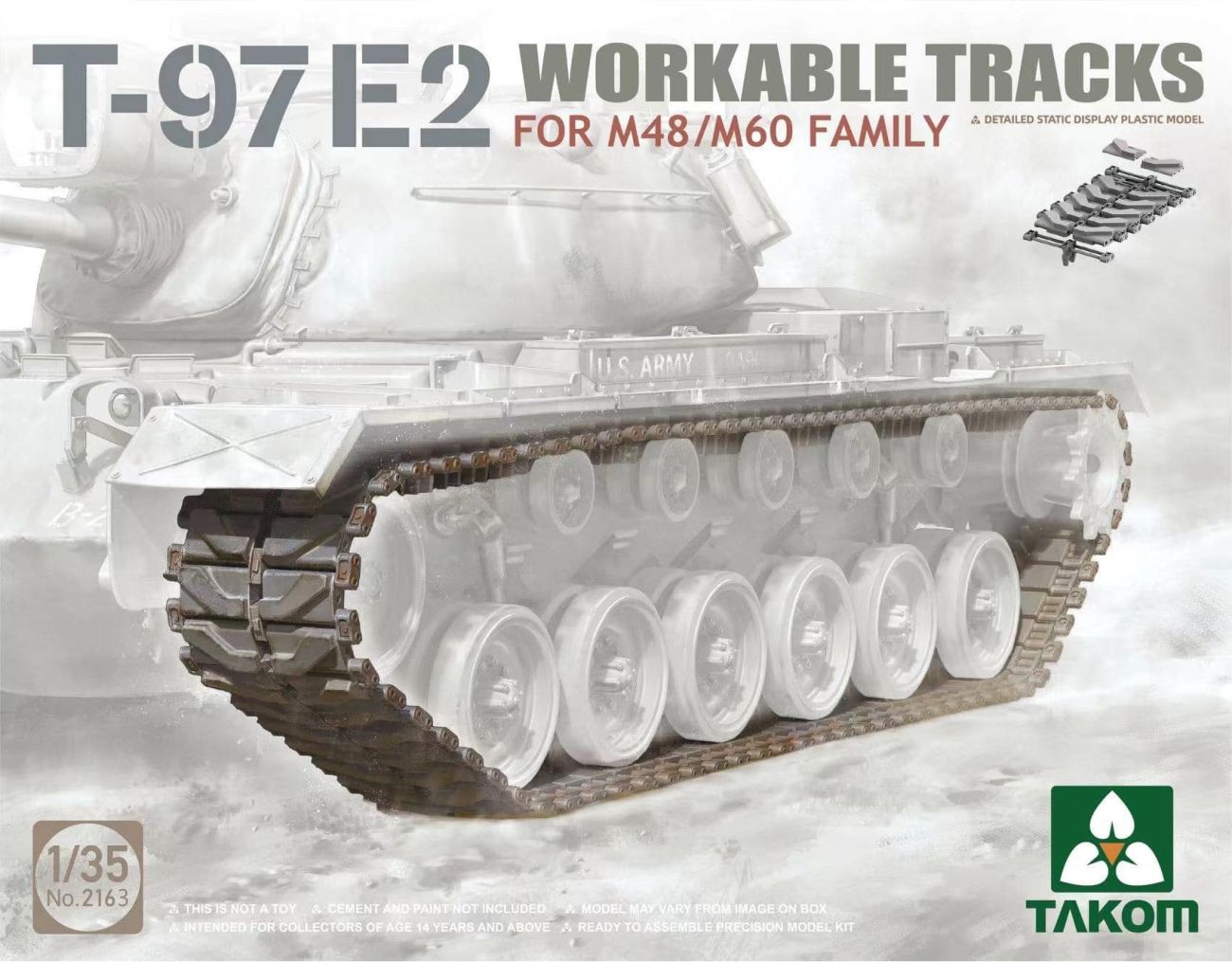 1:35 T-97E2 Workable Tracks for M48/M60 family