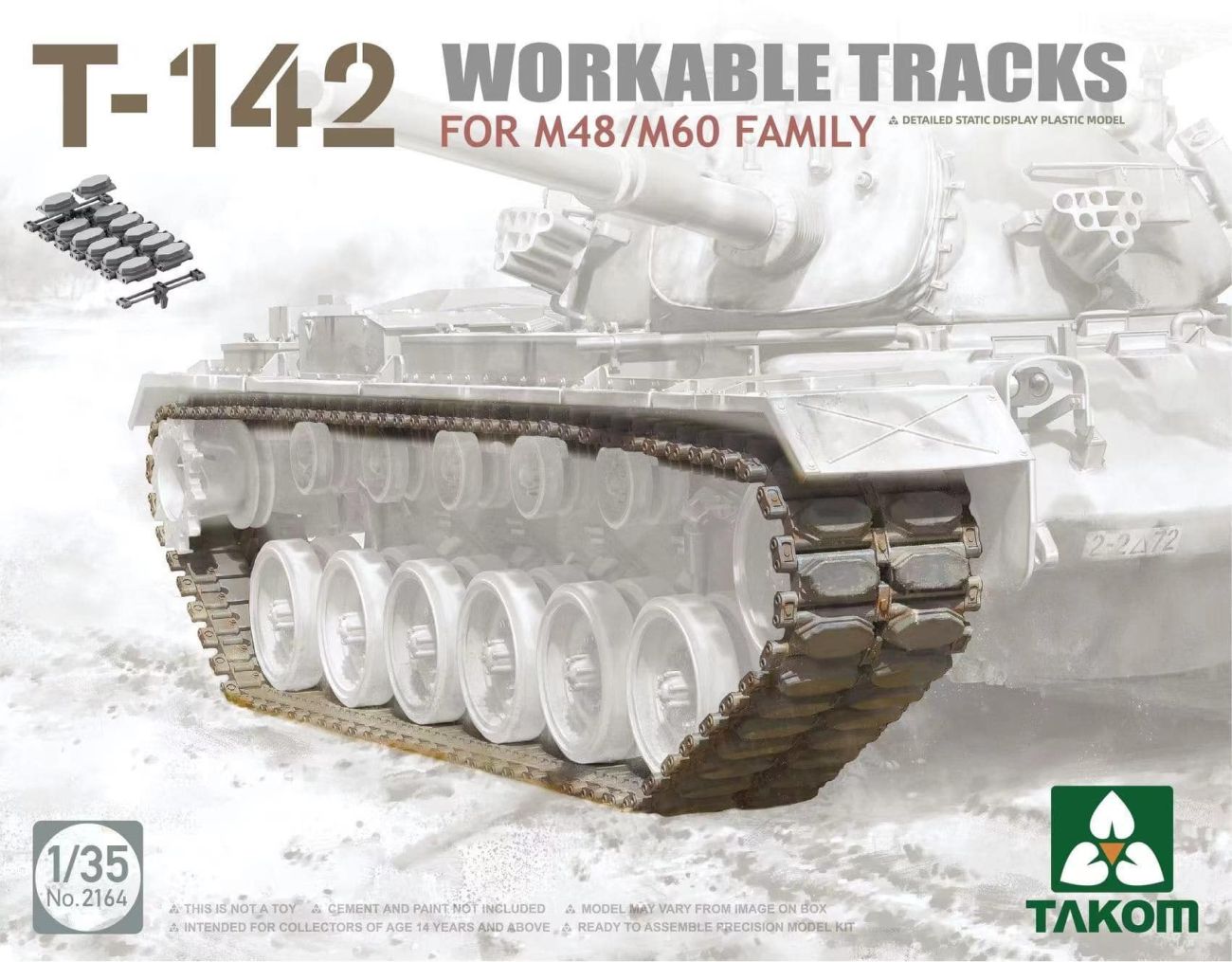 1:35 T-142 Workable Tracks for M48/M60 family