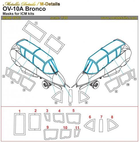 1:48 OV-10A Bronco. Masks