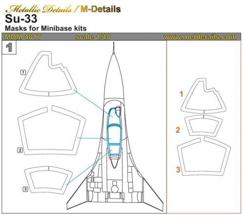 1:48 Su-33. Masks (Minibase)