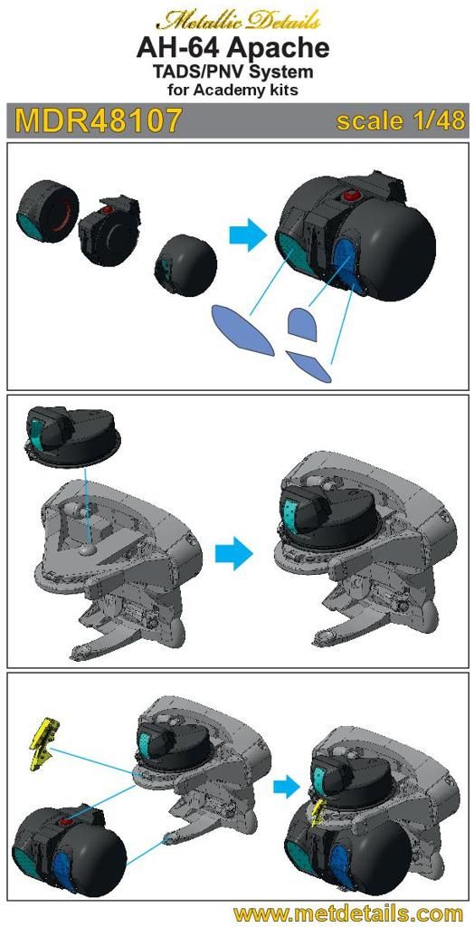 1:48 Boeing/Hughes AH-64 Apache TADS/PNV System Late version