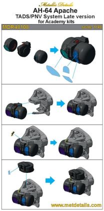 1:48 AH-64 Apache. TADS/PNV System Late version (Academy)