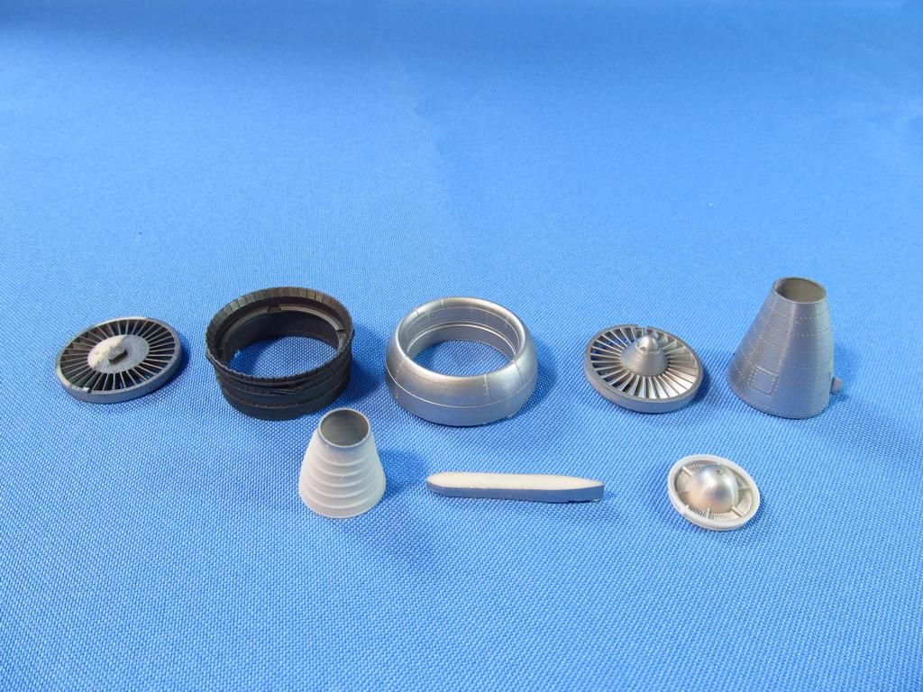 1:48 Fairchild A-10A/A-10B/A-10C Thunderbolt II. Air intakes, fans and nozzles