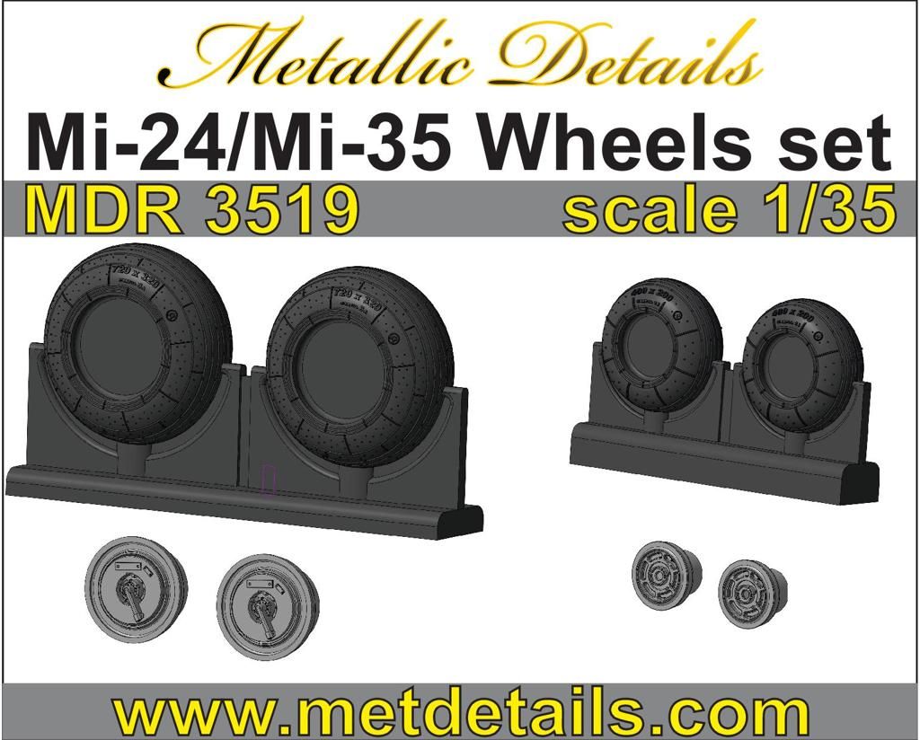 1:35 Mil Mi-24V/Mi-35 Hind-E Helicopter Wheels set