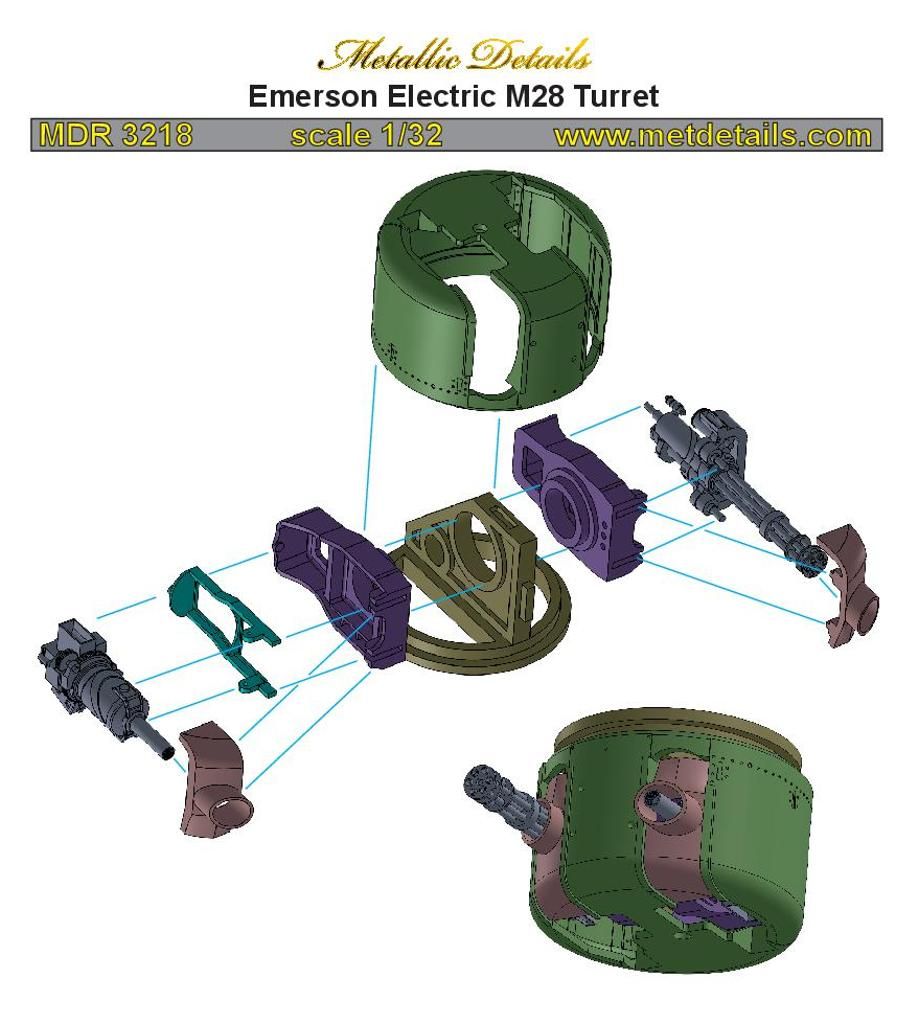 1:32 Emerson Electric M28 Turret