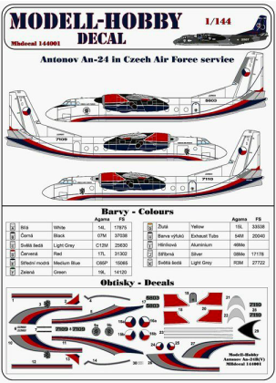 1:144 Antonov An-24 in Czech Air Force service