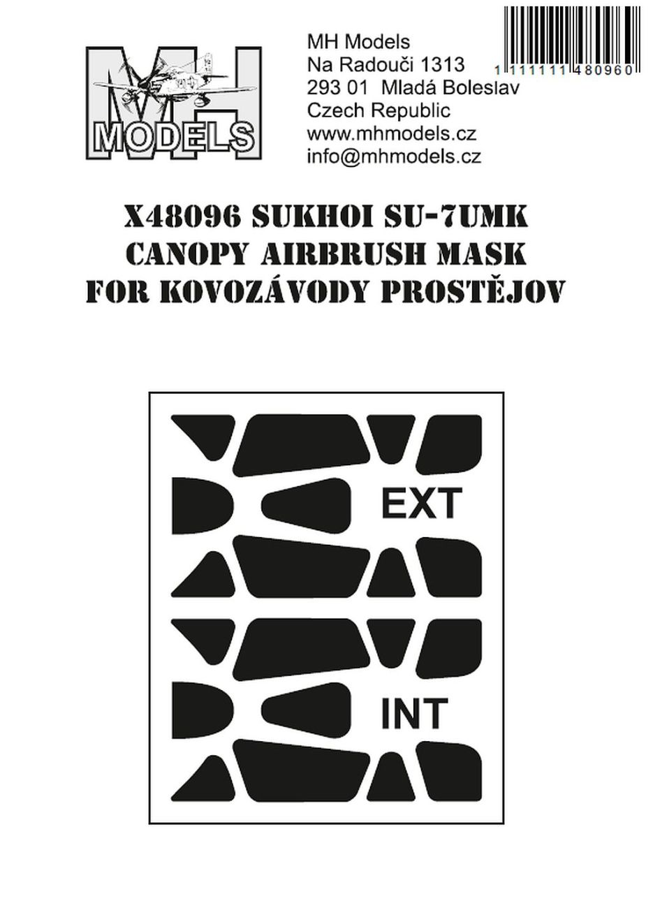 1:48 Sukhoi Su-7UMK Canopy airbrush mask
