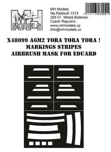 1:48 A6M2 Tora Tora Tora! Markings stripes airbrush mask