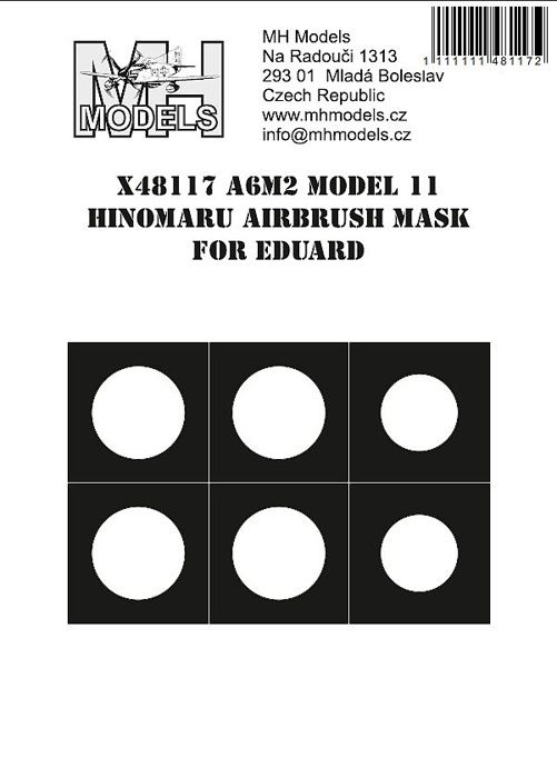 1:48 A6M2 Model 11 Hinomaru airbrush mask