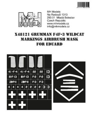 1:48 Grumman F4F-3 Wildcat Markings airbrush mask