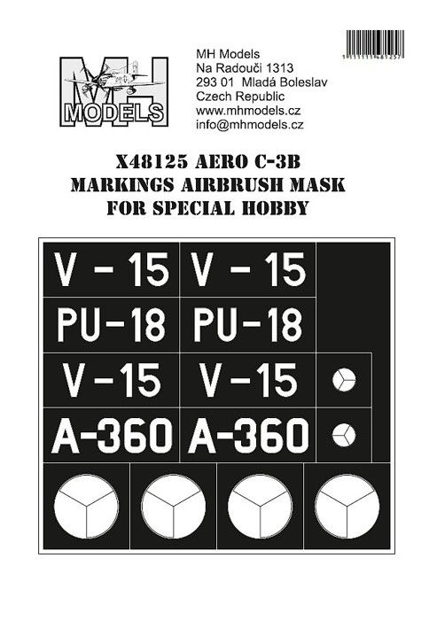 1:48 Aero C-3B Markings airbrush mask
