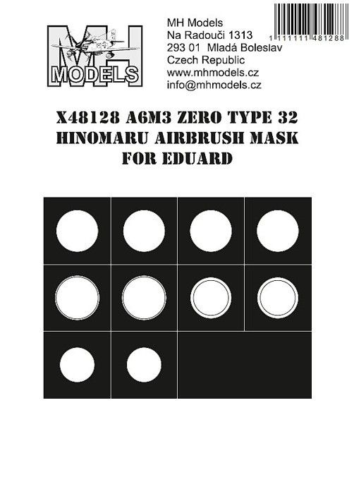 1:48 A6M3 Zero Type 32 Hinomaru airbrush mask