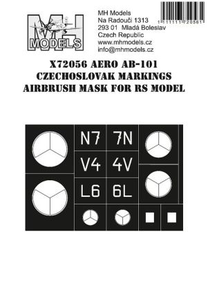 1:72 Aero Ab-101 Czechoslovak markings airbrush mask