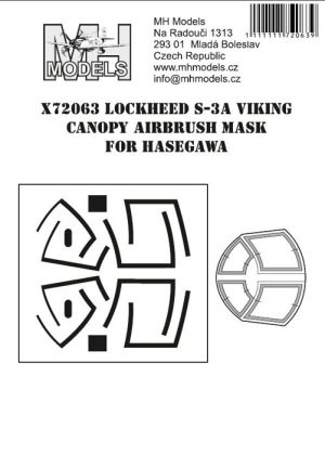1:72 Vought F-8E Crusader canopy airbrush mask