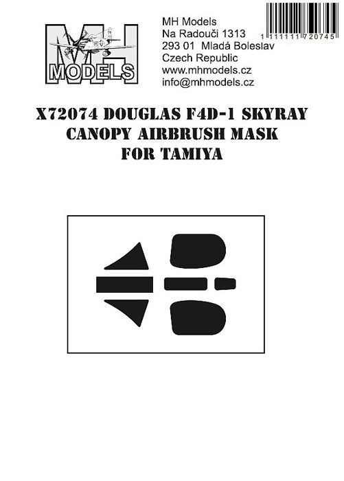 1:72 Douglas F4D-1 Skyray canopy airbrush mask