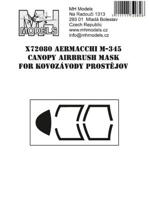 1:72 Aermacchi M-345 canopy airbrush mask