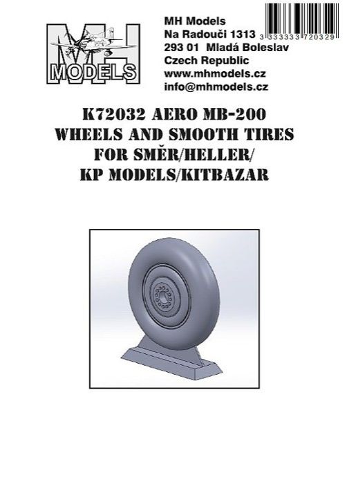 1:72 Aero MB-200 Wheels and smooth tires