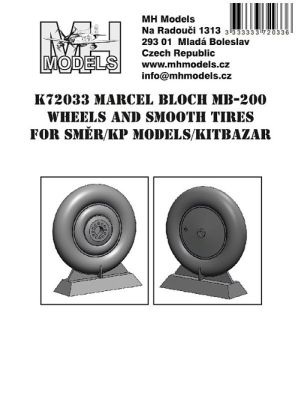 1:72 Marcel Bloch MB-200 Wheels and smooth tires