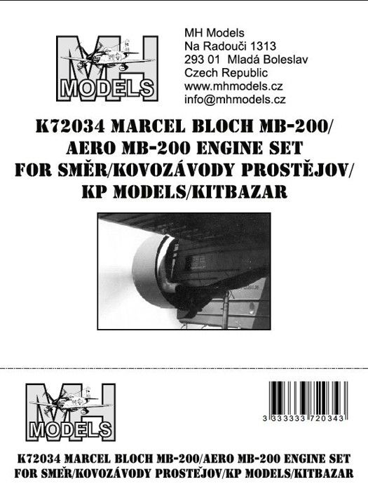 1:72 Marcel Bloch MB-200/Aero MB-200 engine set