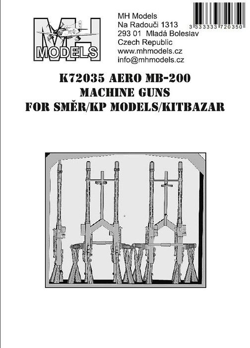 1:72 Aero MB-200 machine guns vz.30
