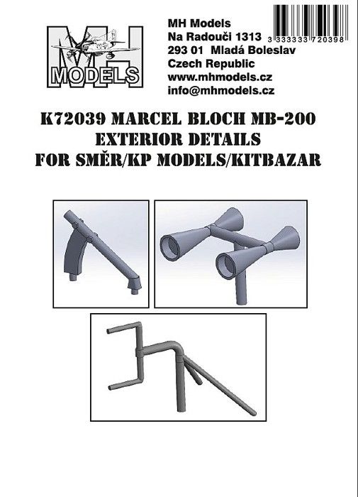 1:72 Marcel Bloch MB-200 Exterior detail