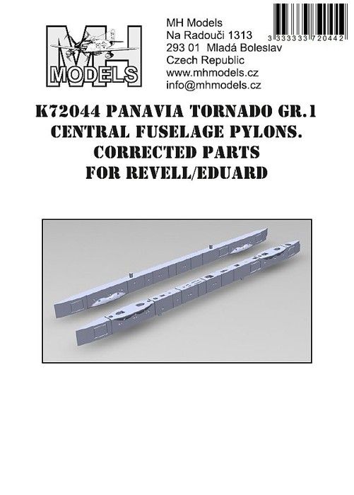 1:72 Panavia Tornado GR.1 central fuselage pylons Corrected parts