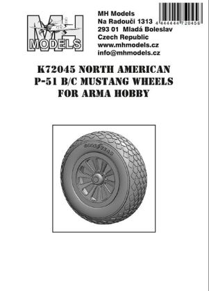 1:72 North American P-51B/C Mustang wheels