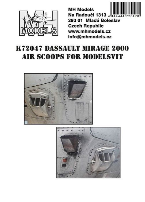 1:72 Dassault Mirage 2000 air scoops