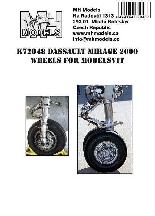 1:72 Dassault Mirage 2000 wheels for Modelsvit