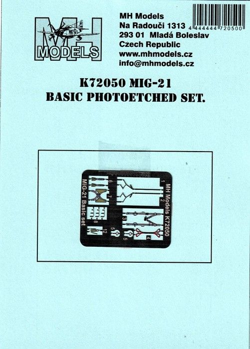 1:72 Mig-21 Basic photoetched set