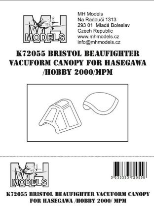 1:72 Bristol Beaufighter vacuform canopy