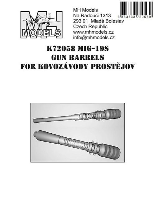 1:72 Mig-19S gun barrels