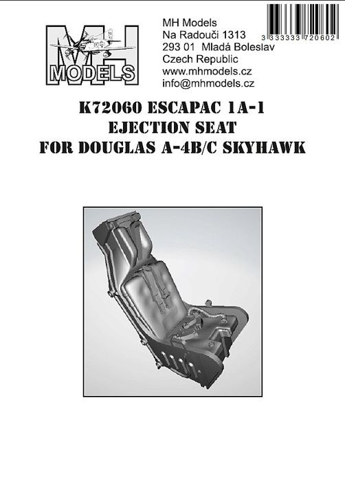 1:72 ESCAPAC 1A-1 Ejection Seat for Douglas A-4B/C Skyhawk