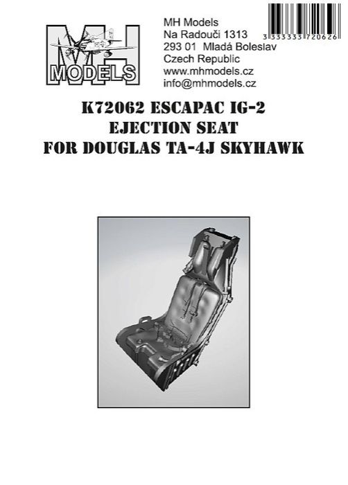 1:72 ESCAPAC IG-2 Ejection Seat for Douglas TA-4J Skyhawk