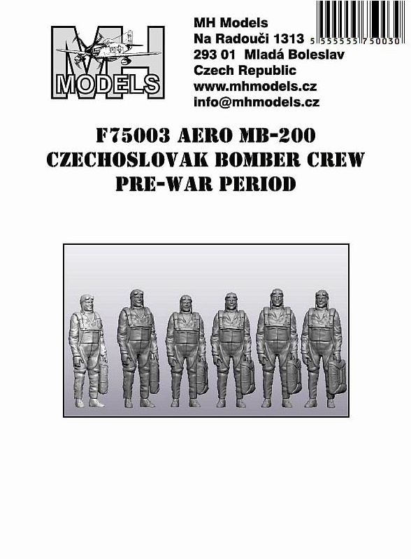 1:72 Aero MB-200 Czechoslovak bomber crew Pre-War period